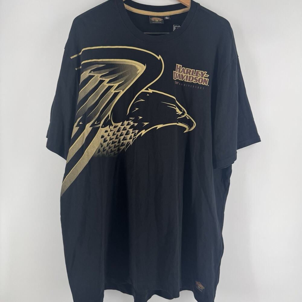 Harley-Davidson Men 2X Black 120th Anniversary Eagle Graphic T-Shirt